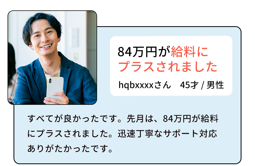 45才　男性　口コミ